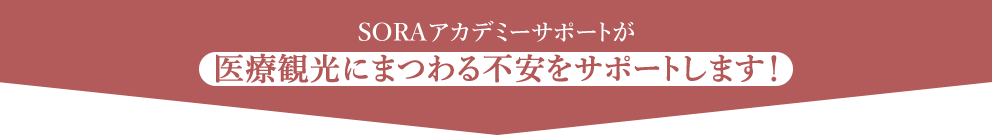 医療観光にまつわる不安をサポートします！